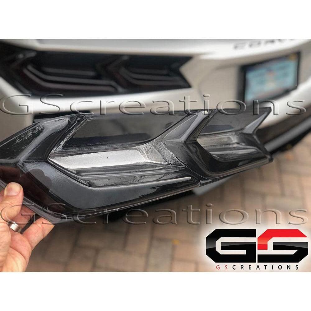 Corvette Rear Tail Light Molded Rear Blackout Smoked Covers : C8 Stingray, Z51-SR1 Performance