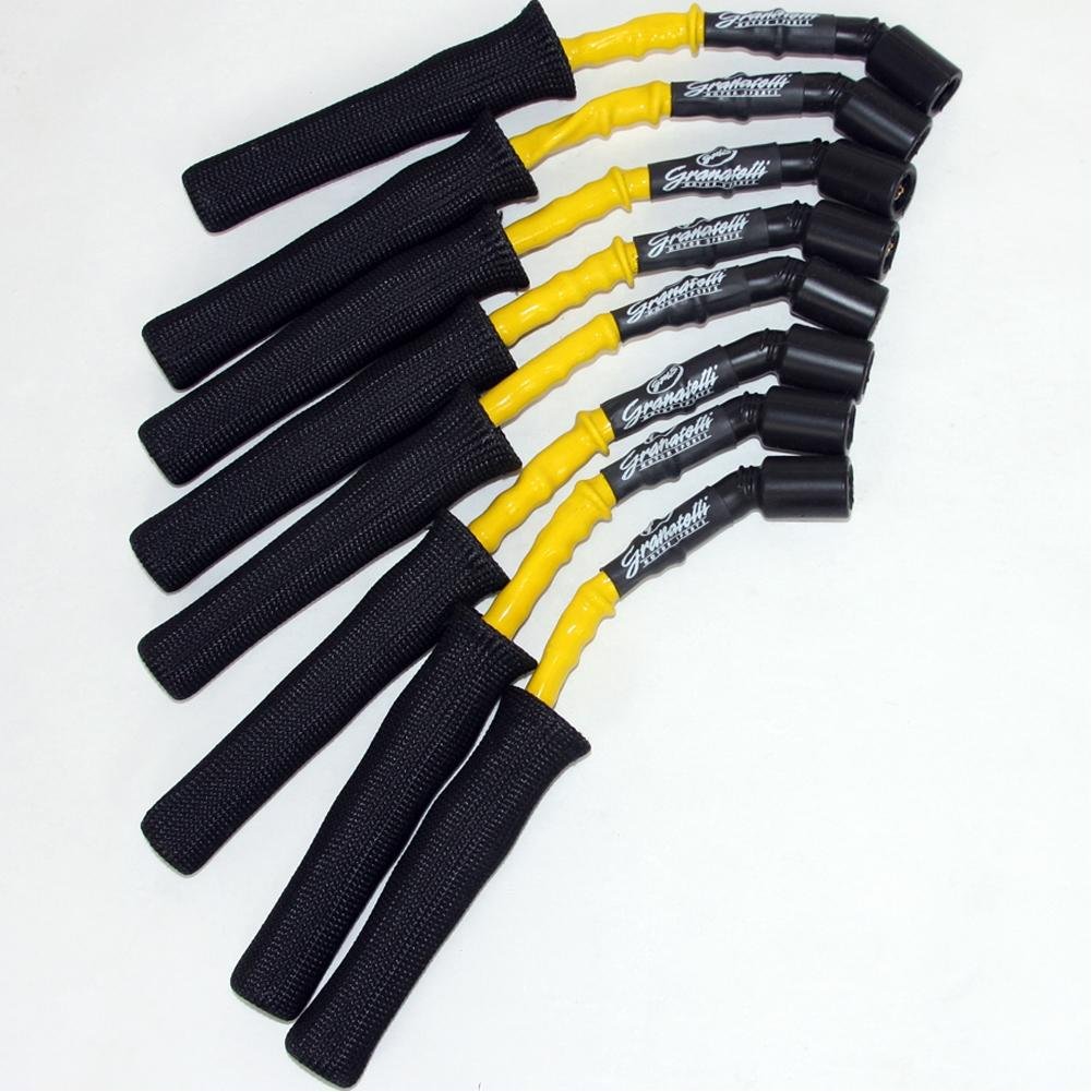 Corvette Spark Plug Wires (Set) - Granatelli Motorsports 8mm Yellow/Black : 1997-2004 LS1,LS6 & 2014 Stingray LT1-SR1 Performance