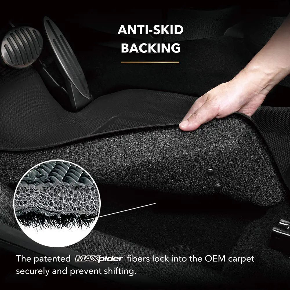 3D MAXpider Custom Fit Kagu Floor Mat (Black) for 2020-2022 BMW X6 (G06) - 1ST Row 2ND Row-SR1 Performance