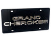 Jeep Grand Cherokee License Plate - Black with Mirrored