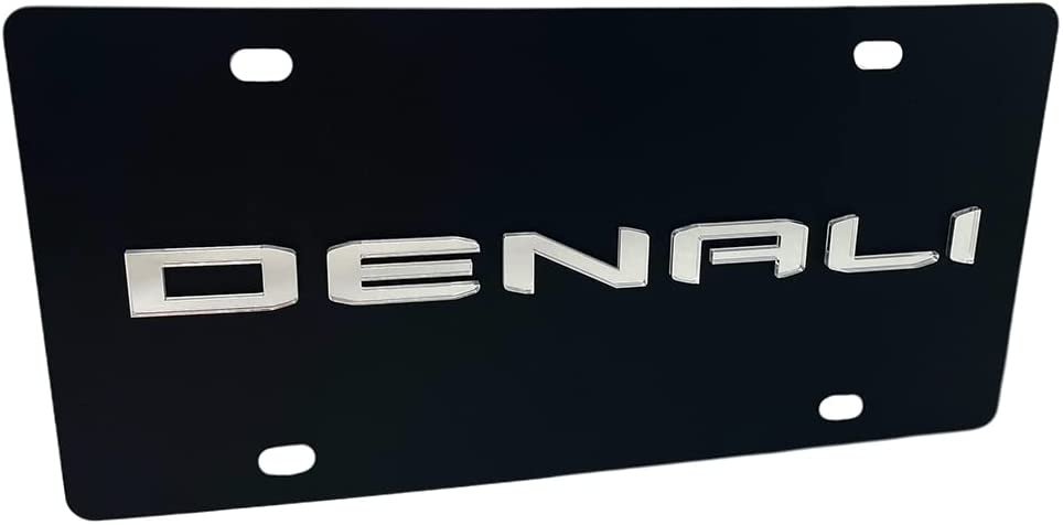 2019-2023 GMC Denali on Carbon Steel License Plate with Mirrored Script