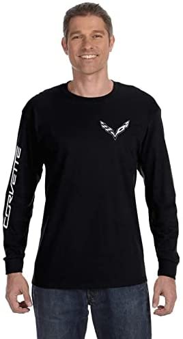 SR1 Performance Corvette T-Shirt - C7 Logo with Corvette Script on Sleeve