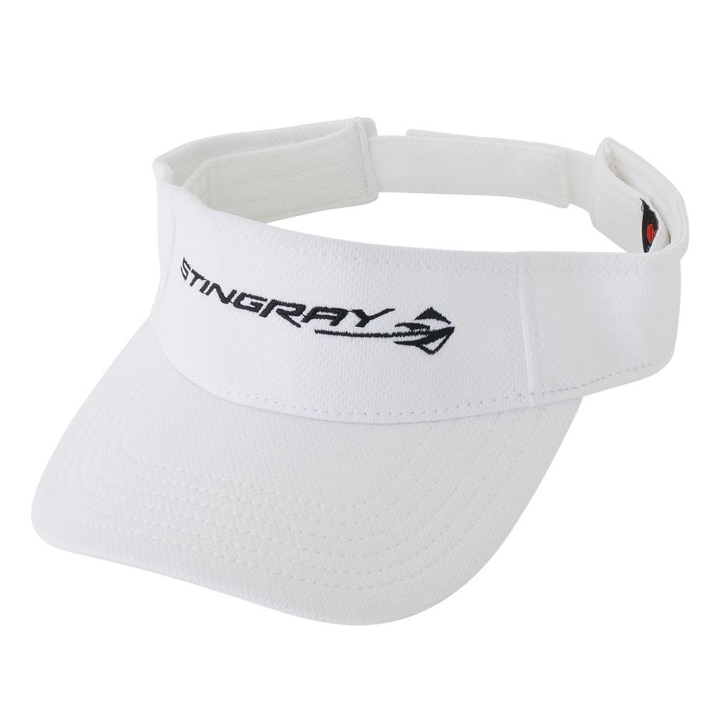 C7 Corvette Embroidered Stingray Visors: Adjustable Velcro Closure