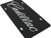 Cadillac License Plate - Carbon Steel with Mirrored Script