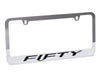 Camaro Fifty License Plate Frame - Chrome with Black
