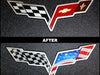 2005-2013 C6 Corvette Domed American Flag Emblem Decal Overlay - Raised Decal