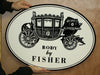 Cadillac "Body by Fisher" Metal Sign / White 24 x 18