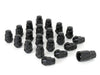 Black Acorn Lug Nuts & Wheel Locks Kit