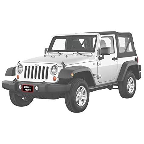 STO N SHO Front License Plate Bracket for 2008-2018 Jeep Wrangler JK with Plastic Bumper