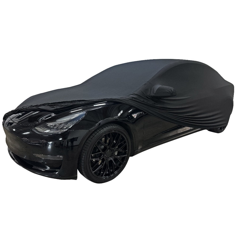 Ultraguard Stretch Satin Indoor Car Cover - The Ultimate Custom Fit for 2017-2023 Tesla Model 3 (Black)-SR1 Performance