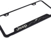 Jeep Mountain Laser Etched License Plate Frame - Rugged Black