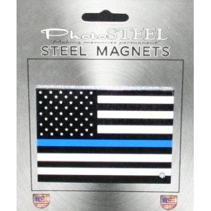 Thin Blue Line Decal - American Flag Truck SUV Magnet Emblem -MADE IN THE USA - 4" x 3"-SR1 Performance