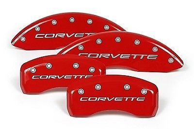 MGP Caliper Covers Chevrolet Corvette C6 2005 2006 2007 2008 2009 2010 2011 2012 (Licensed Logo) - Red