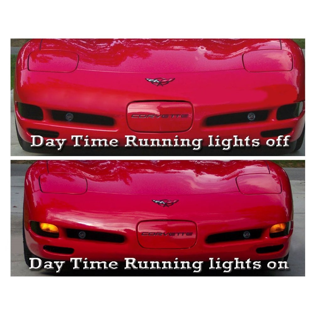 Corvette Acrylic Front Turn Signal Blackout Kit 2 Pc. : 1997-2004 C5 & Z06-SR1 Performance