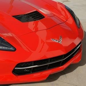 C7 Corvette Stingray GM Crossed Flags Rear Emblem : Chrome