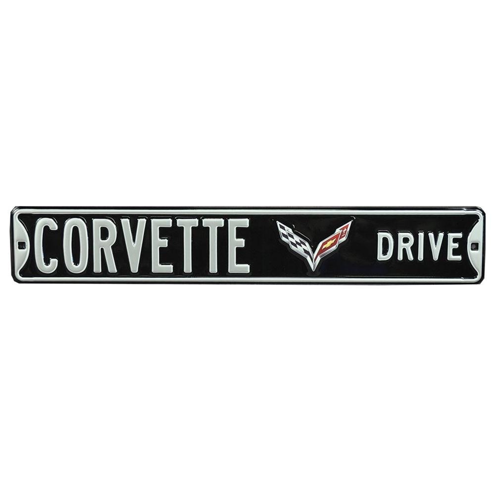 C7 Corvette Drive - Metal Street Sign