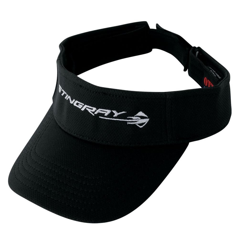 C7 Corvette Embroidered Stingray Visors: Adjustable Velcro Closure