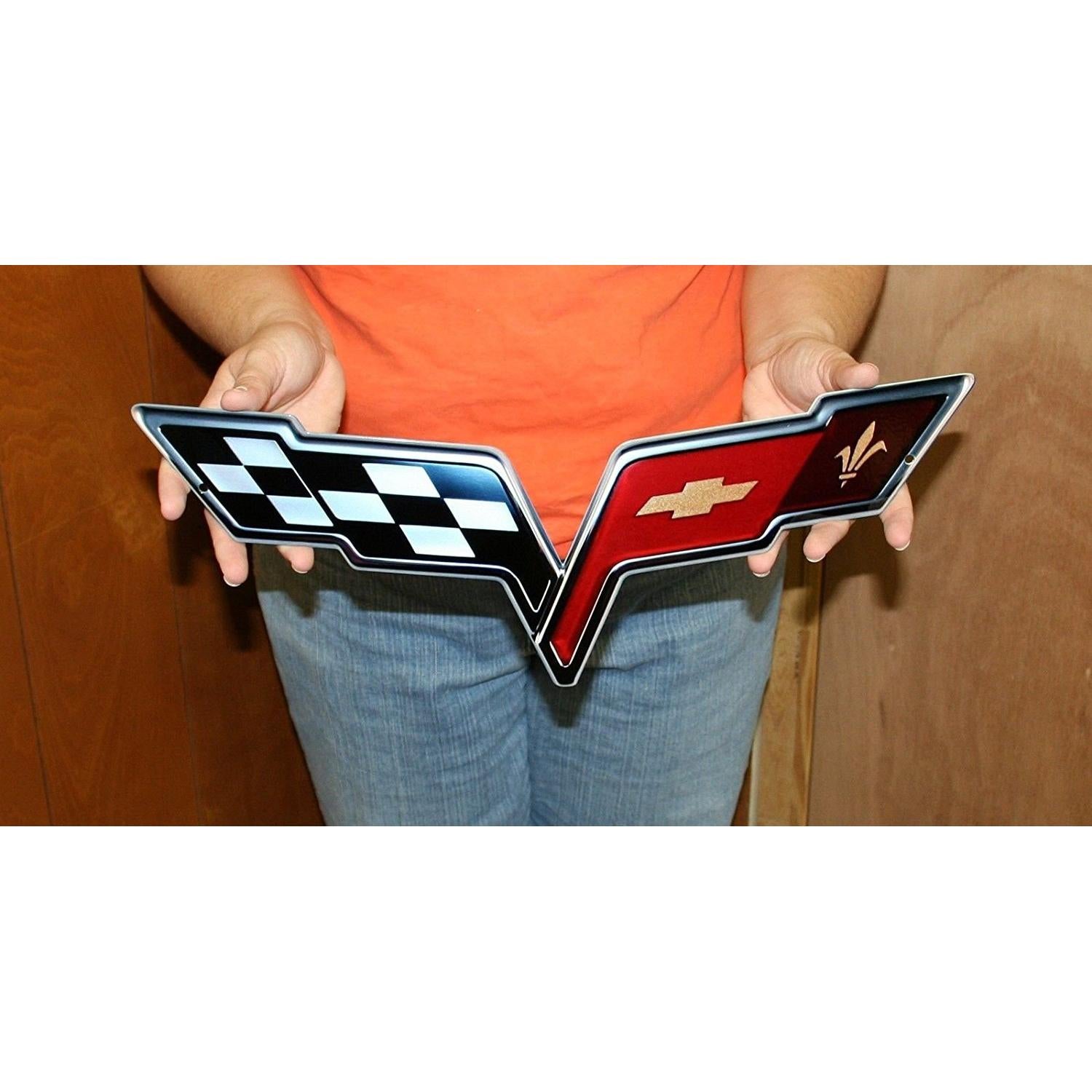 Corvette C6 Metal Wall Sign - 18" x 7"-SR1 Performance