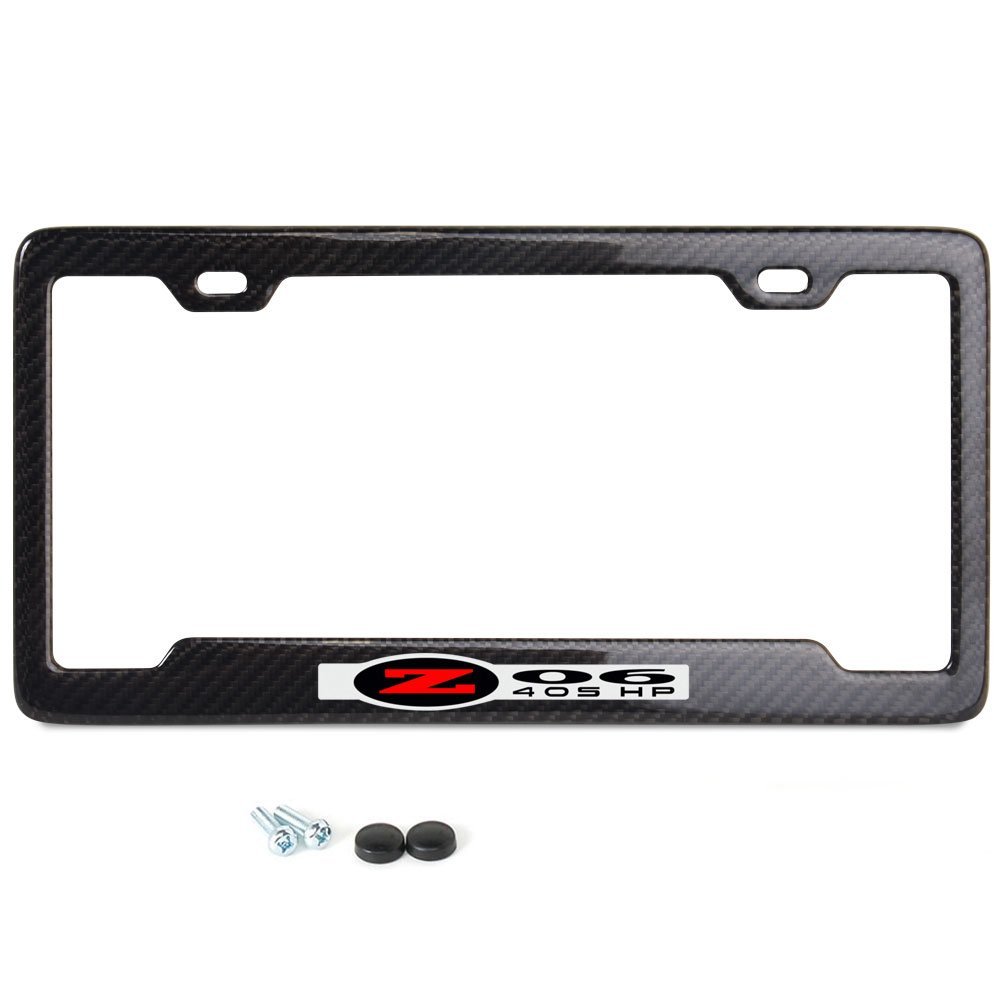 C5 Corvette Z06 405HP Notched License Plate Frame - 100% Real Carbon Fiber