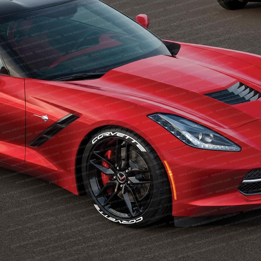 C7 Corvette Tire Stickers - Permanent 1"