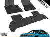 3D MAXpider All-Weather Floor Mats for BMW X5 (F15) 2014-2018 / BMW X6 (F16) 2015-2019 Custom Fit Kagu (1st & 2nd Row, Black)