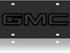 GMC License Plate - Carbon Steel with Black Logo