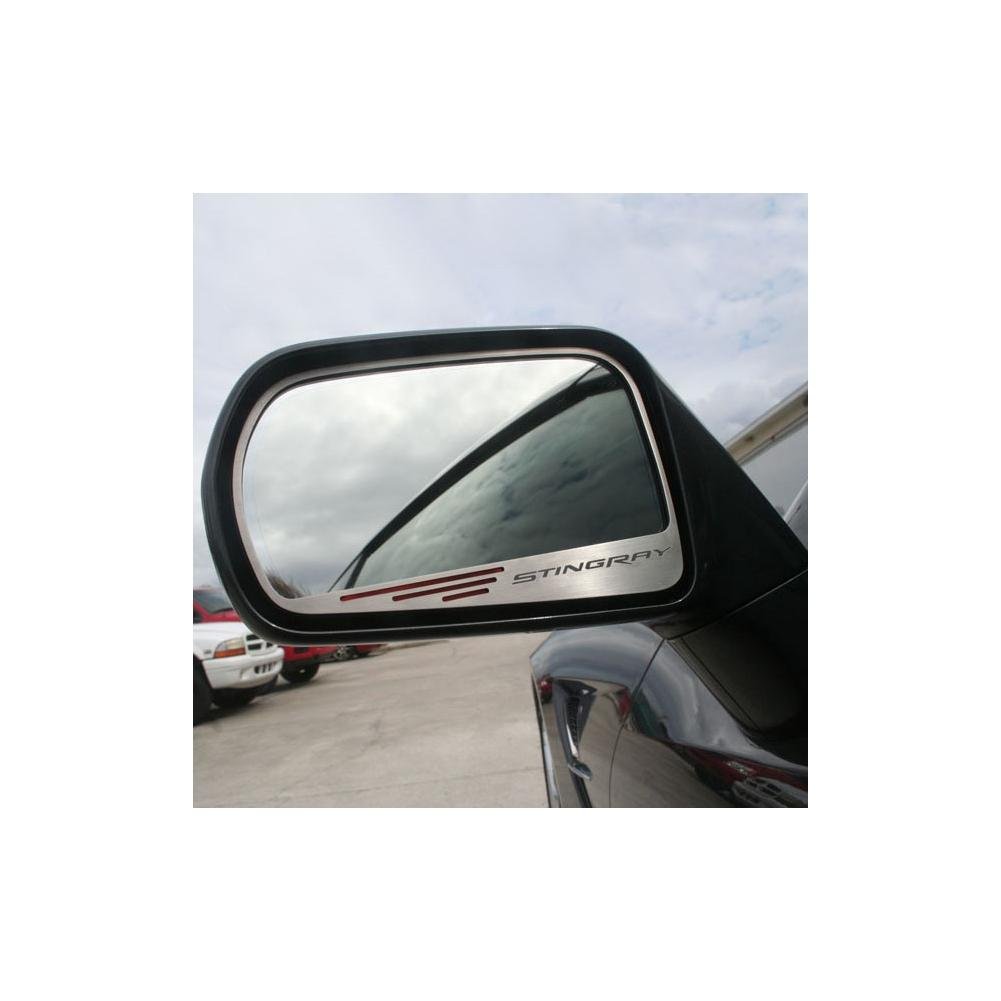 Corvette Side View Mirror with "STINGRAY" Script 2Pc - Standard Mirror : C7 Stingray, Z51-SR1 Performance