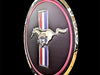 Ford Mustang Pony with Bars Stainless Steel Wall Hanging Sign - Chrome : 22"