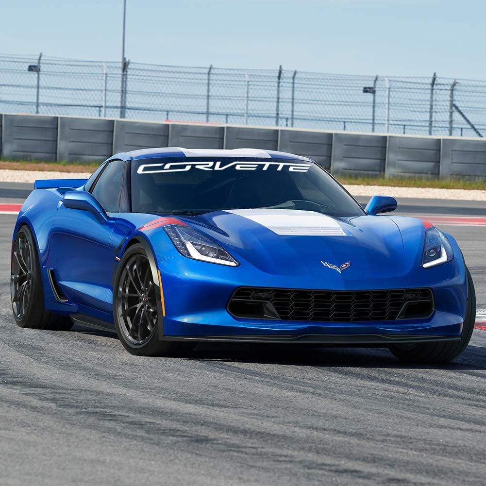 C7 Corvette Windshield Decal Kit (Stingray Script White)-SR1 Performance