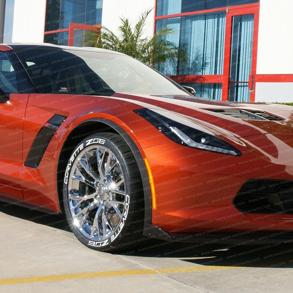 C7 Corvette Tire Stickers - Permanent 1"