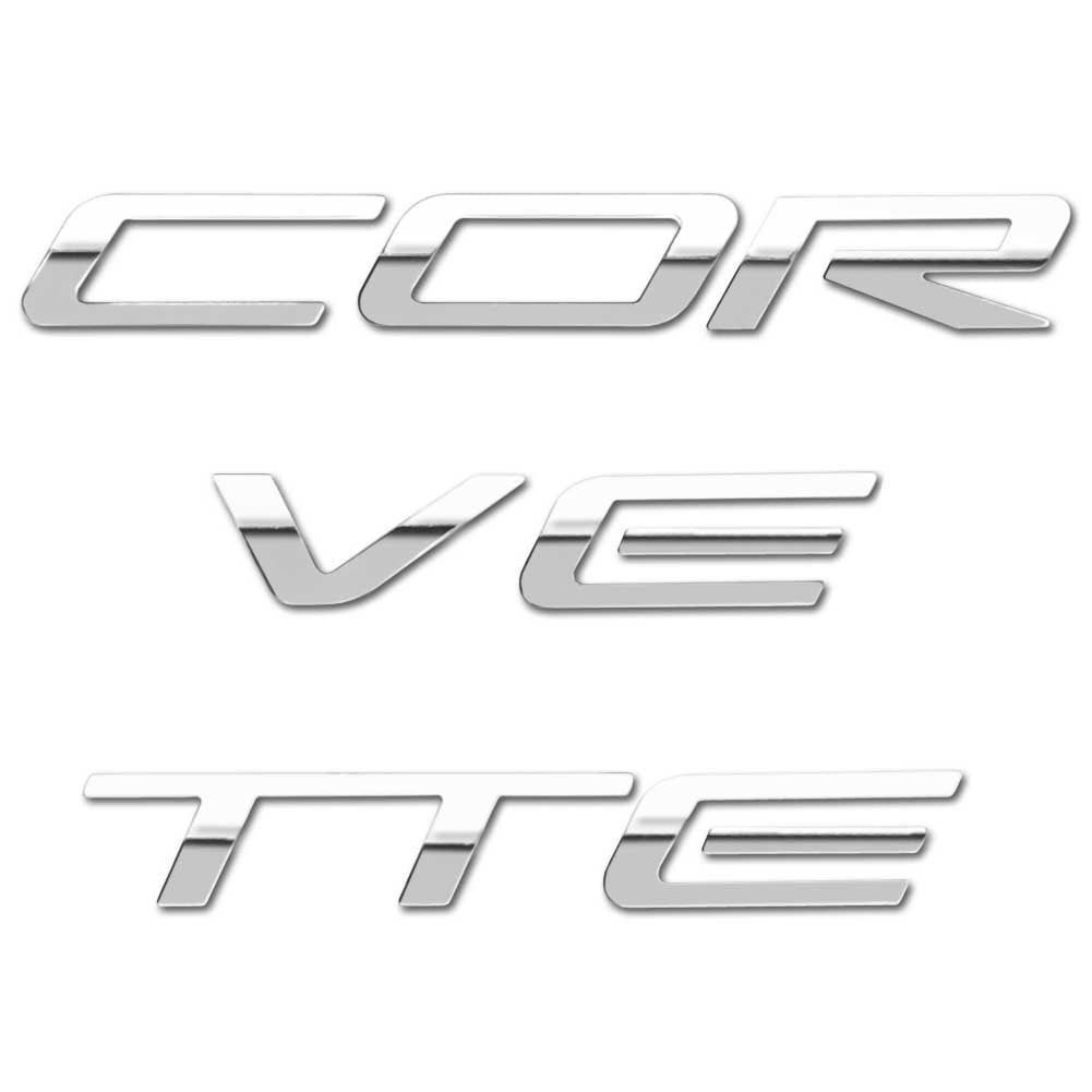 Corvette Front Letters - Mirror Finish Stainless Steel (Set) : C5 & Z06