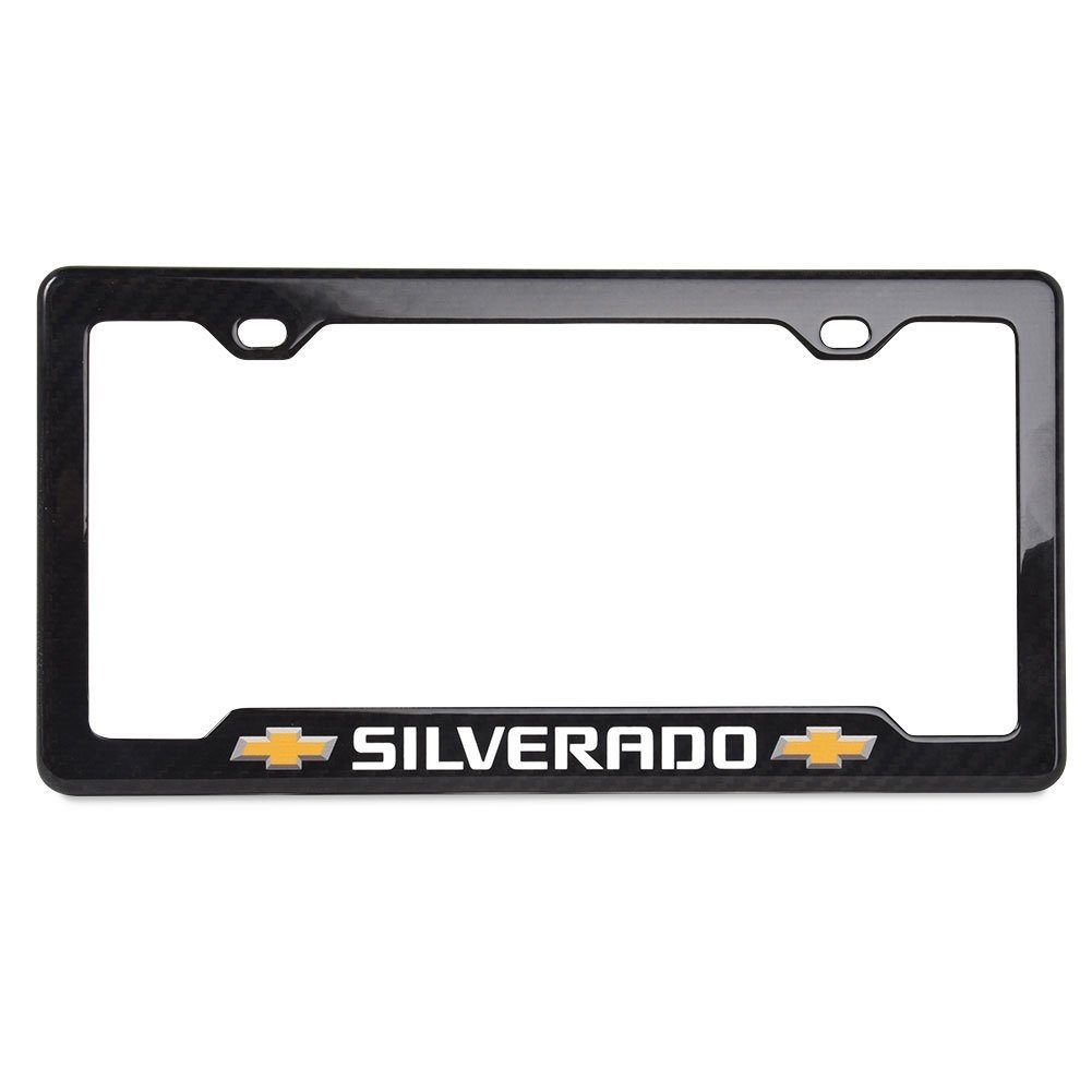 Chevrolet Silverado Bowtie Carbon Fiber License Plate Frame