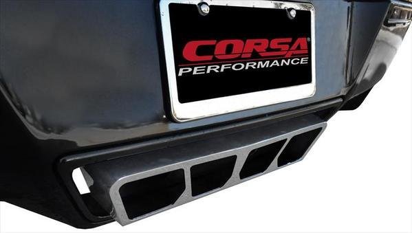 Corsa Corvette Exhaust System (14763): 2.75” Polished Poly Tip Corsa Xtreme Valve-Back Performance Exhaust For C7 Corvette Stingray