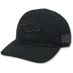 Chevrolet Bowtie Tactical Cap w/Flag Black Hat-SR1 Performance