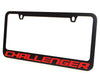 Dodge Challenger License Plate Frame - Black with Red Script
