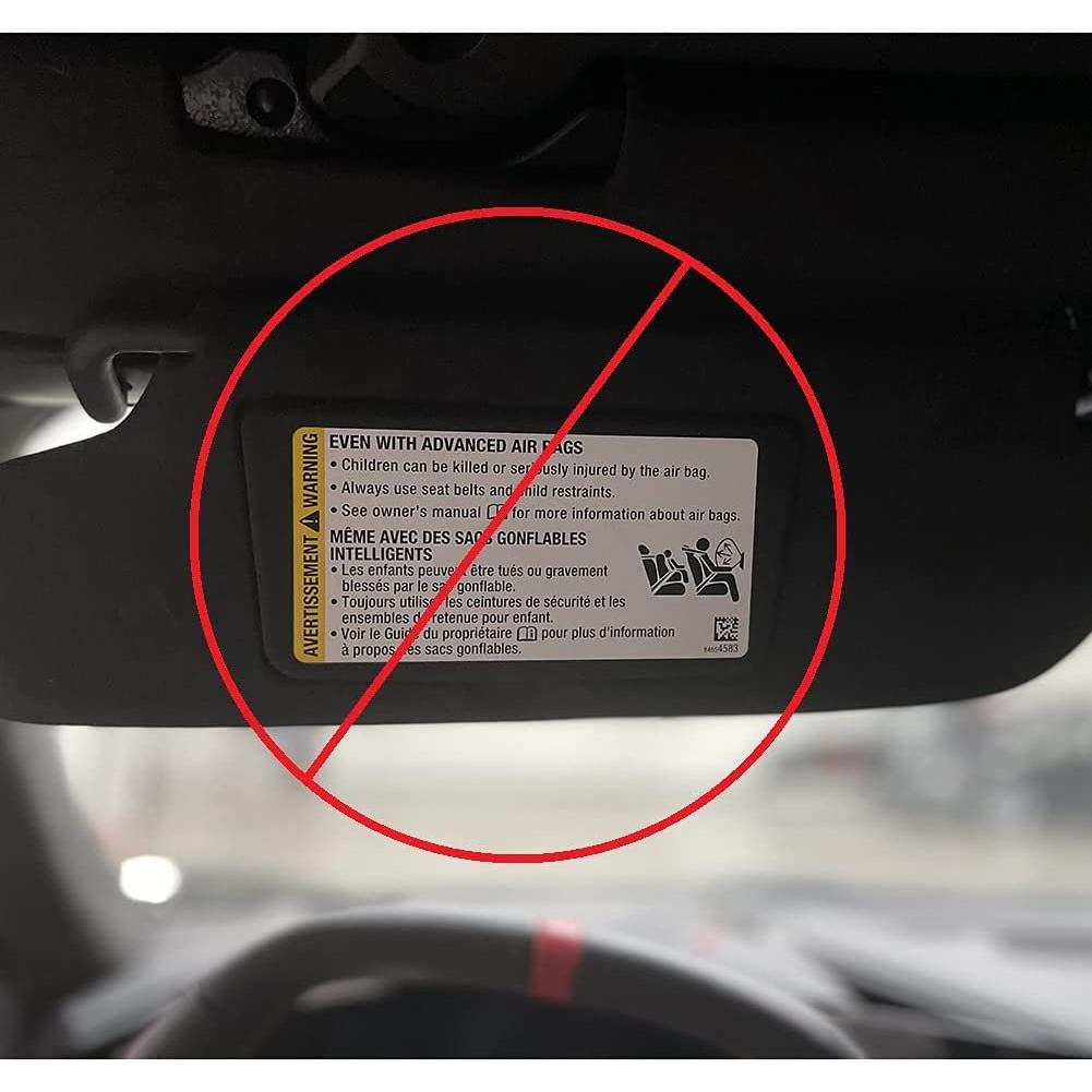 C8 Corvette Sunvisor Label Cover-SR1 Performance
