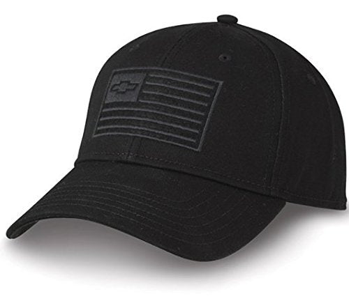 Chevy Bowtie USA Flag Ghost Hat - Black