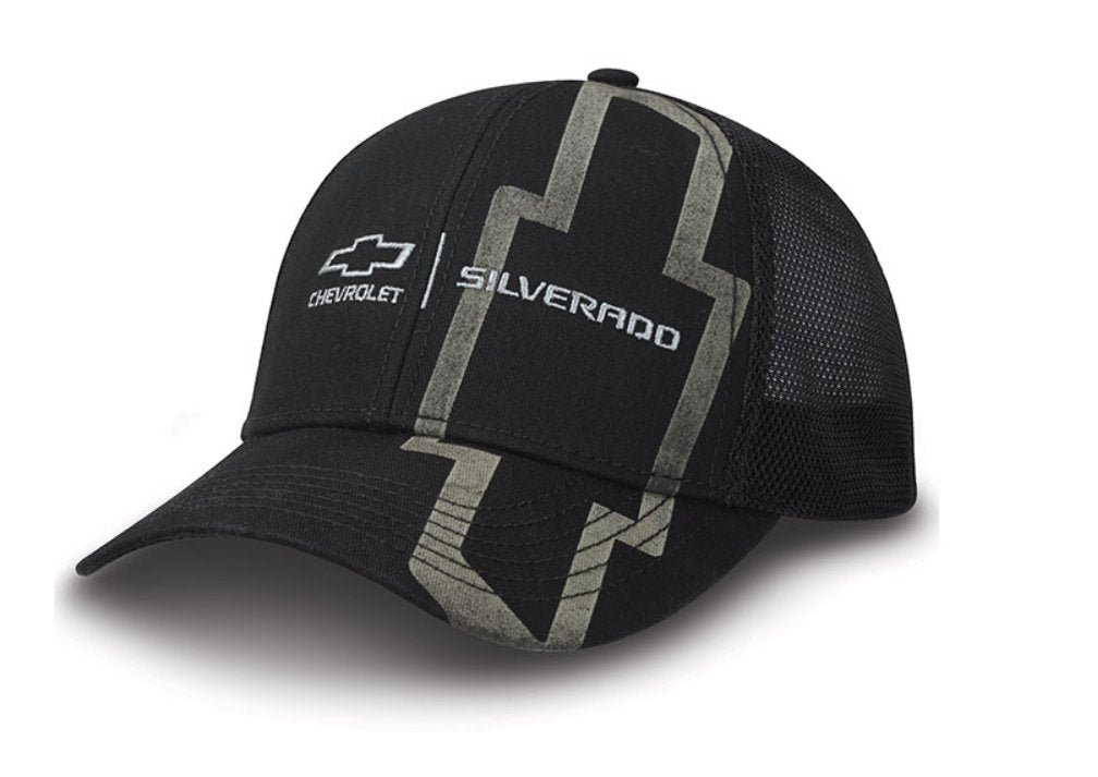 Chevy Silverado Black Twill & Mesh Hat