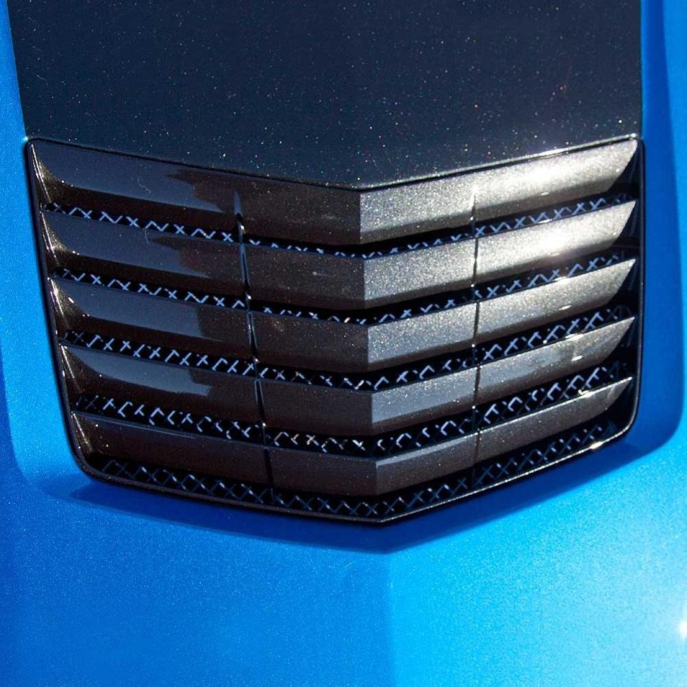 C7 Corvette Stingray Hood Vent Grille Laser Mesh Polished