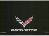 C7 Corvette Fender Gripper Fender Mat - Crossed Flags Logo : Black