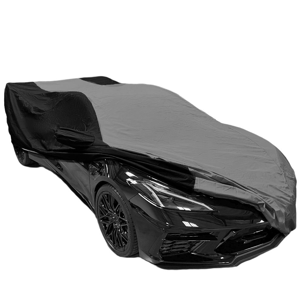 C8 Corvette Ultraguard Plus Car Cover - Indoor/Outdoor Protection (Grey/Black)