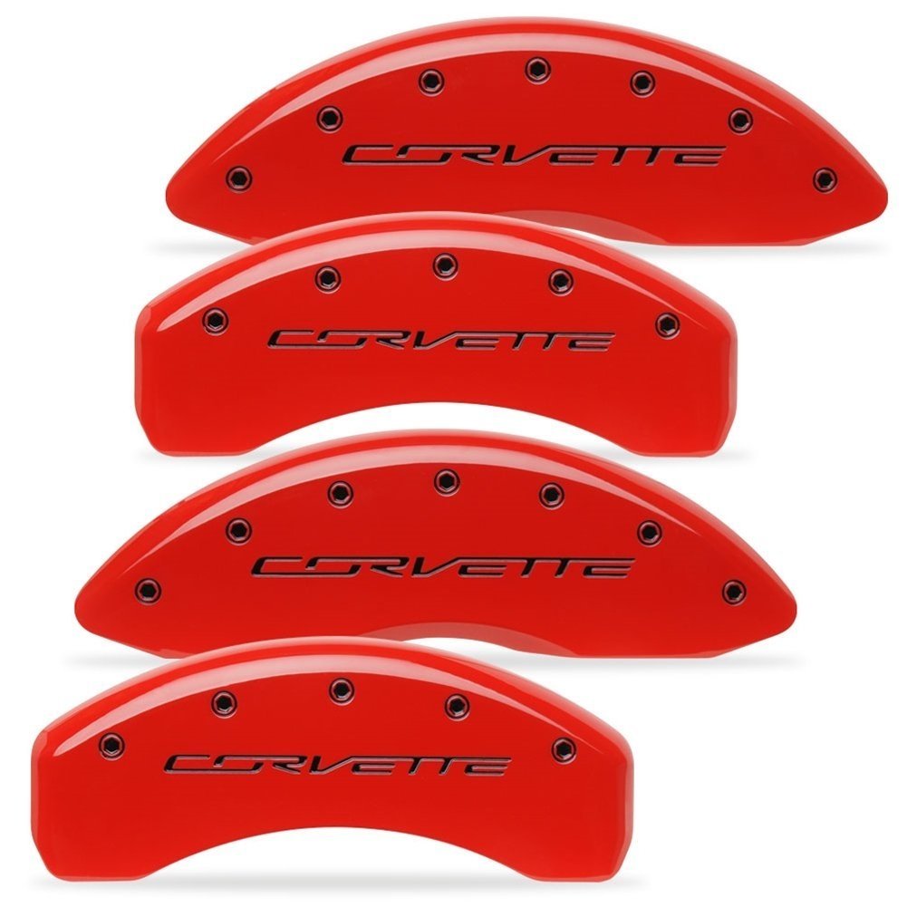 C7 Corvette Stingray Brake Caliper Cover Set with "CORVETTE" Script