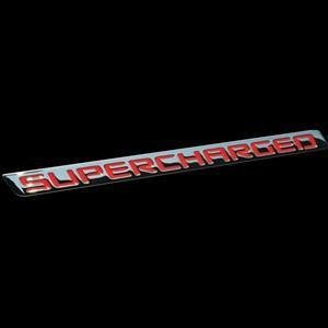 Billet Chrome Supercharged Badge - Black-SR1 Performance