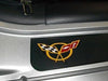 C5 Corvette Door Sill Decal - Crossed Flags Emblem Sticker