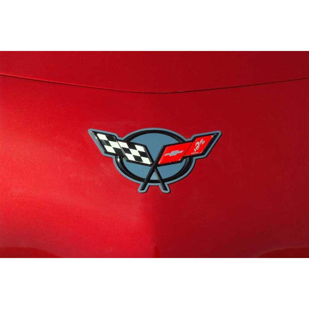 Corvette Nose Emblem Accents Polished Stainless Steel : 1997-2004 C5 & Z06-SR1 Performance