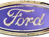 Ford Oval Logo Stainless Steel Wall Hanging Sign - Blue/Chrome
