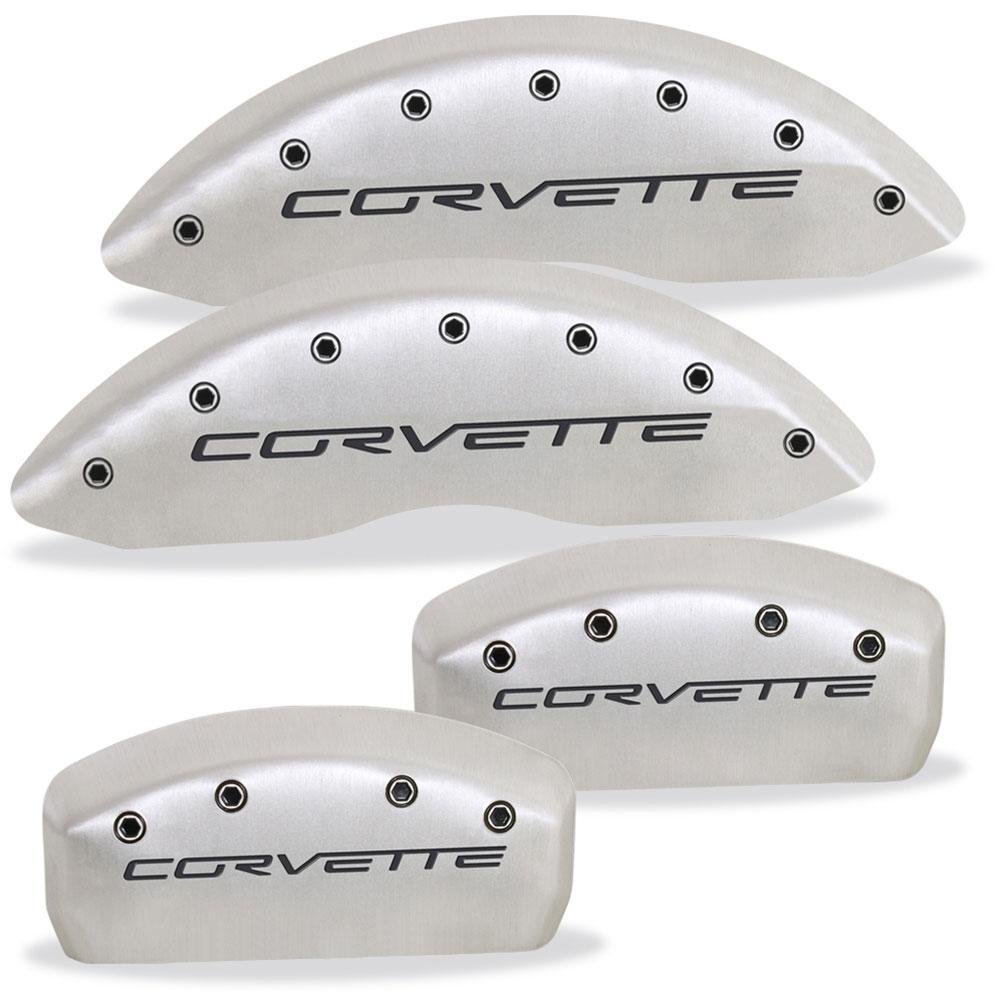 MGP Caliper Covers Chevrolet Corvette C6 2005 2006 2007 2008 2009 2010 2011 2012 (Licensed Logo) - Red