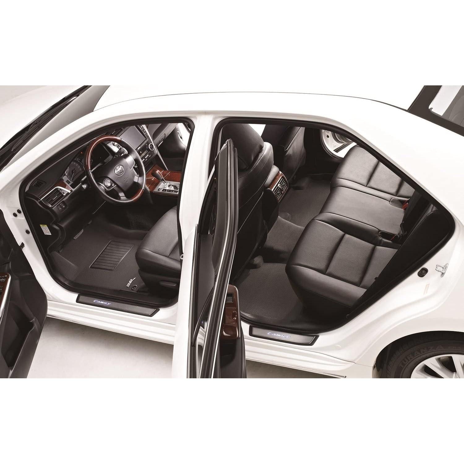 3D MAXpider All-Weather Floor Mats for Mercedes Benz C-Class Coupe (C205) / Sedan (W205) 2015-2020 Custom Fit Car Floor Liners, Kagu Series (1st Row, Black) (L1MB10211509)-SR1 Performance