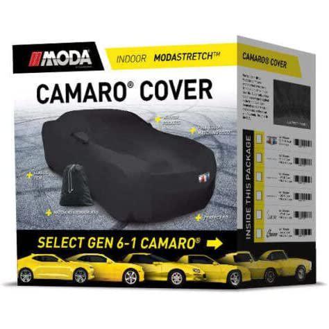 MODA Stretch Black Indoor Car Cover 2016-Present Camaro Car Cover with Bag and Logo-SR1 Performance