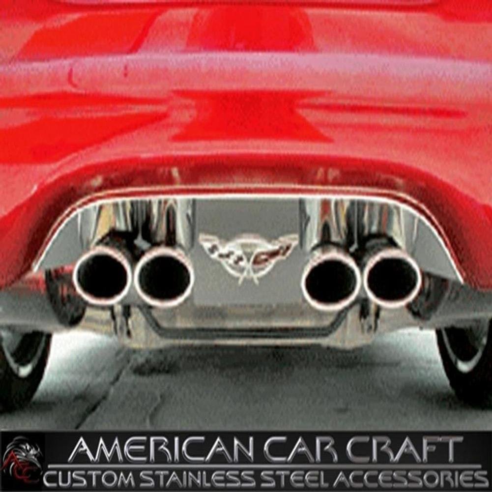 C5 Corvette Exhaust Port Filler Panel - Polished Stainless w/ 50th Anniversary